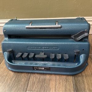 Perkins Brailler Original Cover David Abraham Blue Howe Press Clean